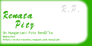 renata pitz business card